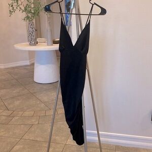 Black rouched stretchy dress